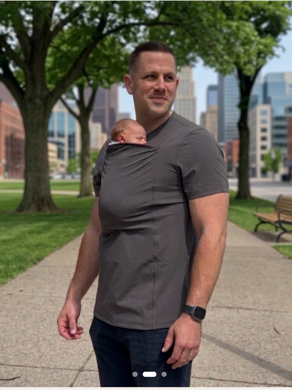 Lalabu The Dad Baby-Carrying Shirt. Size Large.